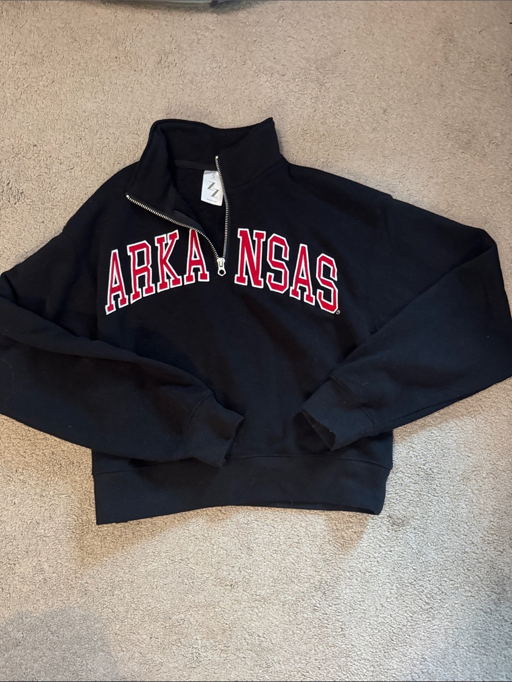 Arkansas Crop Quarter Zip Sweatshirt